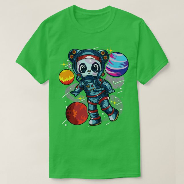 Astronaut Panda Bear in Space T Shirt (Design framsida)
