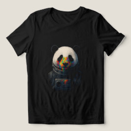 Astronaut Panda med neonfärgssprut T Shirt
