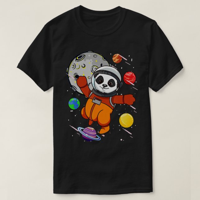 Astronaut Panda Rymden Planets Panda Bear Cos T Shirt (Design framsida)