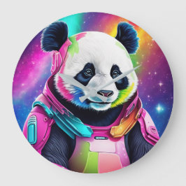 Astronaut Panda Stor Klocka