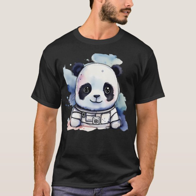Astronaut Panda T Shirt (Framsida)
