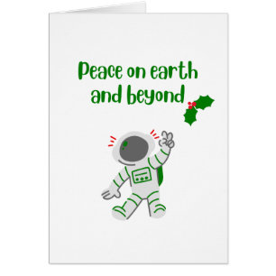 Astronaut Peace Helgdag-julkort Hälsningskort