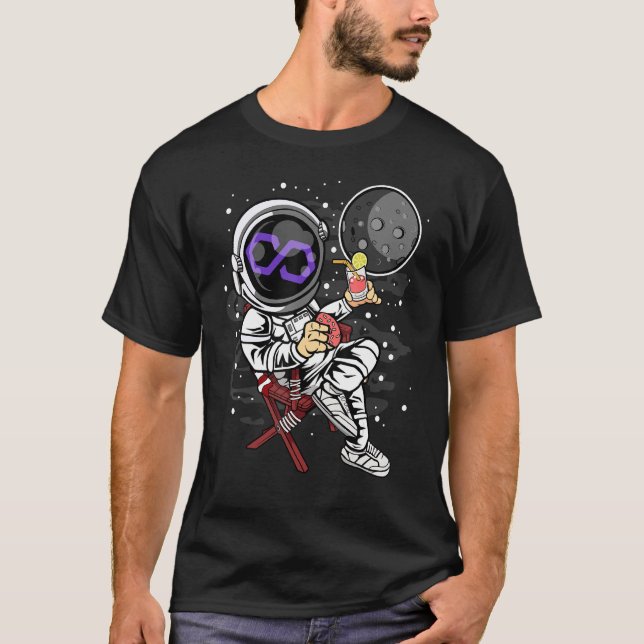 Astronaut Pension polygonmynningen i moon T Shirt (Framsida)