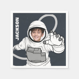 Astronaut Photo Birthday Personlig Pappersservett