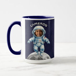 Astronaut Photo Outer Space Moon Kids Mugg