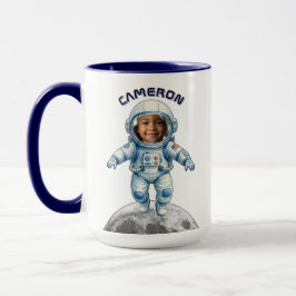 Astronaut Photo Outer Space Moon Kids Mugg