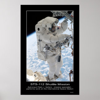 Astronaut Piers J. Sellers Spacewalk NASA STS-112 Poster