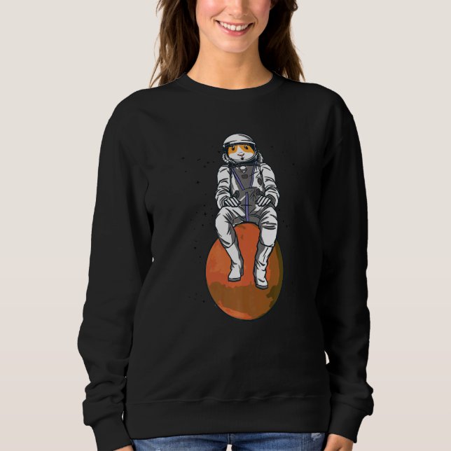 Astronaut Pig Graphic Guinea Pig Owner Pet Cavy An T Shirt (Framsida)