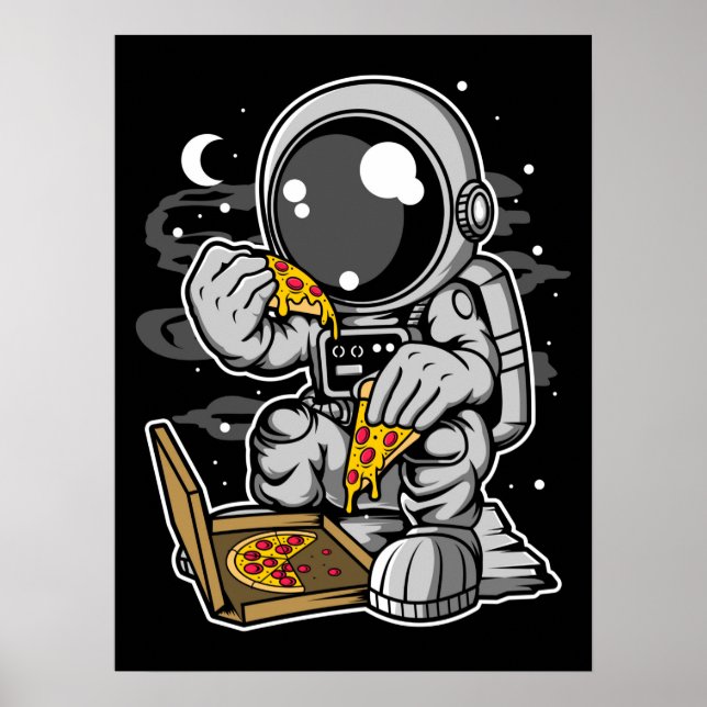 Astronaut Pizza Poster (Framsidan)