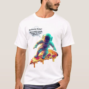 Astronaut Pizza Slice T-shirt - Rolig NASA-tecken