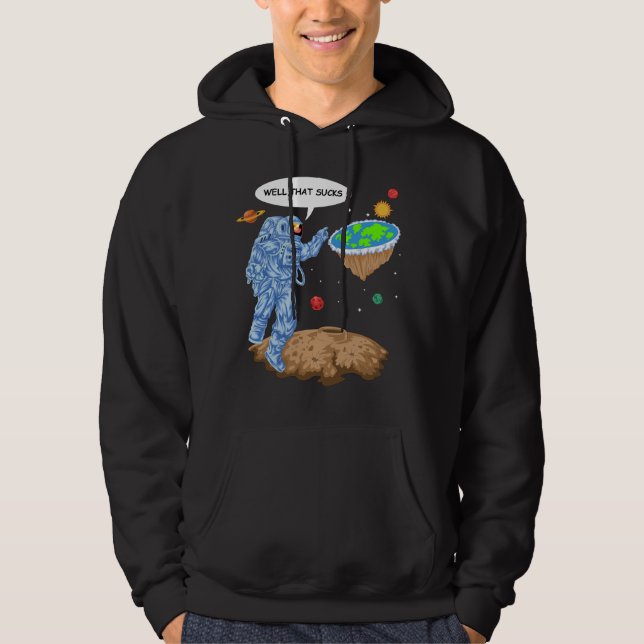 Astronaut, plana jordar hoodie (Framsida)