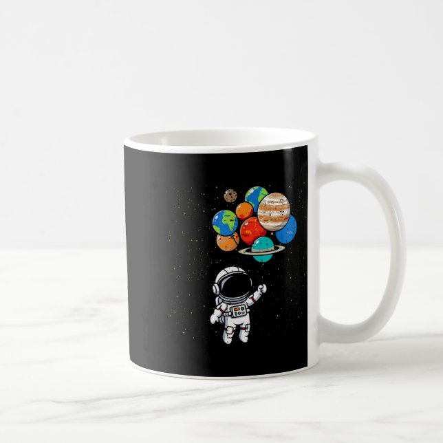 Astronaut Planet Balloons Cute Space Galaxy Boys G Kaffemugg (Höger)