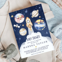 Astronaut Planet Rocket Rymden Baby Shower