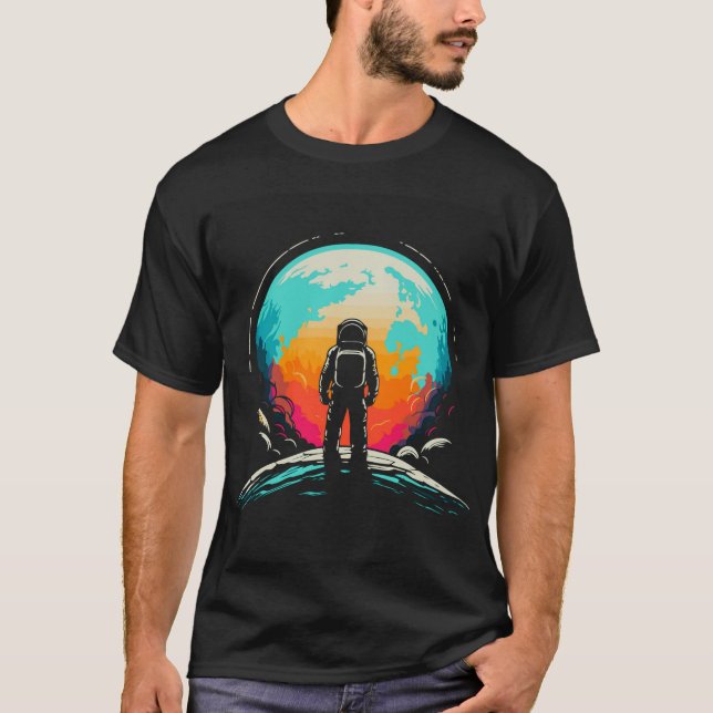 Astronaut & Planet T Shirt (Framsida)