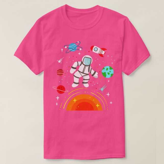Astronaut Planets Rymden 1 T Shirt (Design framsida)
