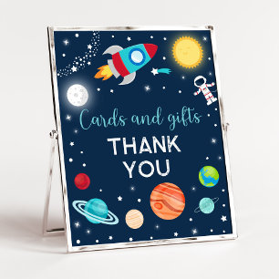Astronaut Planets Rymden Birthday Gifts Sign Poster