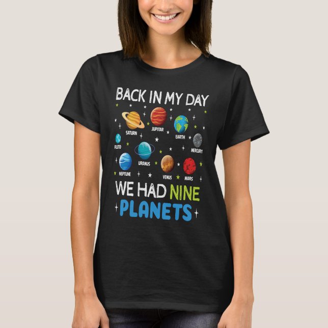 Astronaut Planets Solar System Dwarf Space  Astron T Shirt (Framsida)