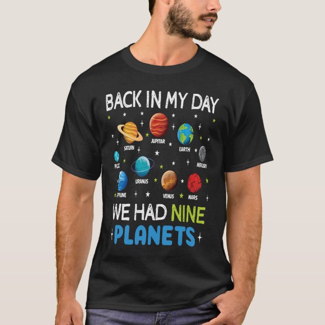 Astronaut Planets Solar System Dwarf Space Astron T Shirt (Framsida)