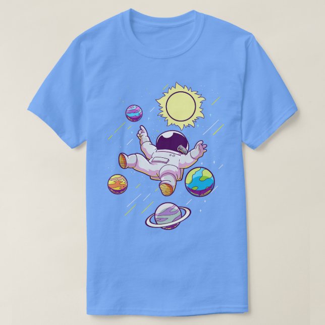 Astronaut Planets Space Galaxy T Shirt (Design framsida)