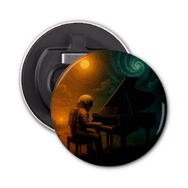 Astronaut Played Piano in Split Reality - Surreal Flasköppnare (Framsidan)