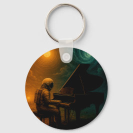 Astronaut Played Piano in Split Reality - Surreal Nyckelring