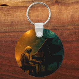 Astronaut Played Piano in Split Reality - Surreal Nyckelring