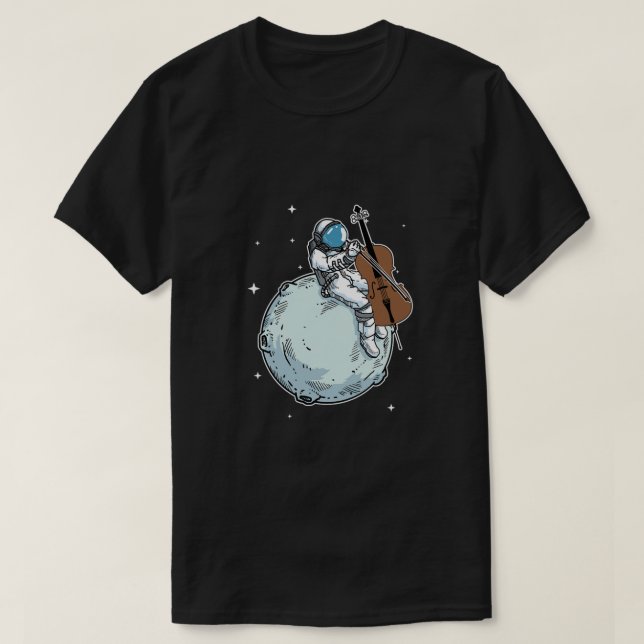 Astronaut Playing Cello Music Cello Lover Gift T Shirt (Design framsida)