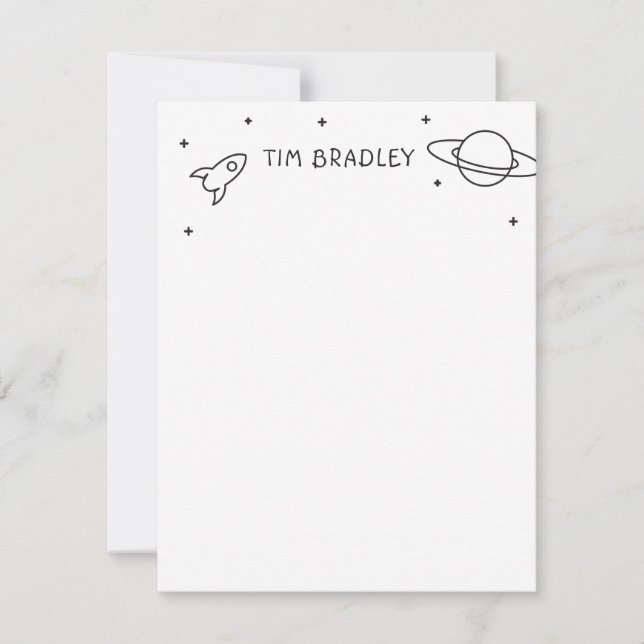 Astronaut Pojken Anteckningskort (Framsida)