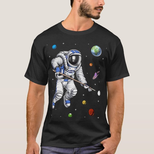 Astronaut Poolspelare T Shirt (Framsida)