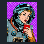 Astronaut Pop Art Girl Hipster Poster<br><div class="desc">Astronaut Pop Art Girl Hipster Poster Anime Tecknad Tecknad Fiction Manga</div>