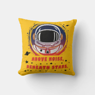 Astronaut Portrait – Cosmic Space Throw Pillow Kudde