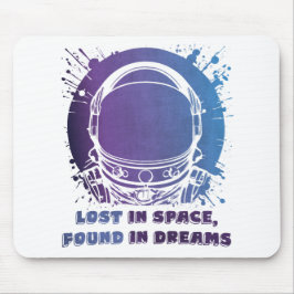 Astronaut Portrait - Lost in Space - Mousepad Musmatta