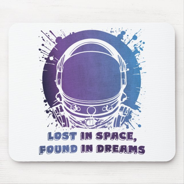 Astronaut Portrait - Lost in Space - Mousepad Musmatta (Framsidan)
