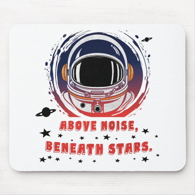 Astronaut Porträtt Design - Musunderlägg Musmatta (Framsidan)