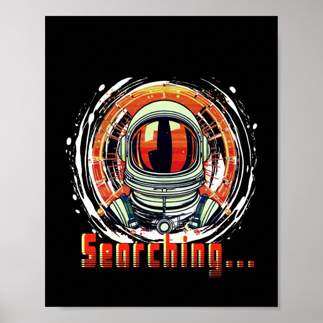 Astronaut Porträtt Poster - Rymd "Konst" Väggdekor (Framsidan)