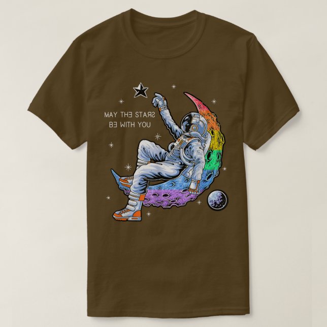 Astronaut Pride Space Man på Måne HBT+ T-Shir T Shirt (Design framsida)