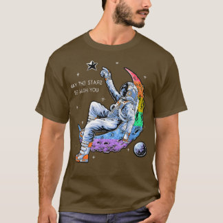 Astronaut Pride Space Man på Måne HBT+ T-Shir T Shirt