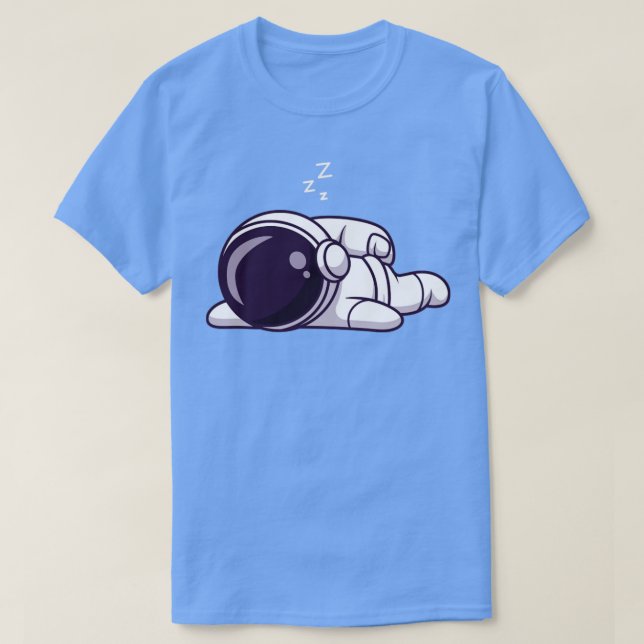 Astronaut Prone Tecknad T Shirt (Design framsida)