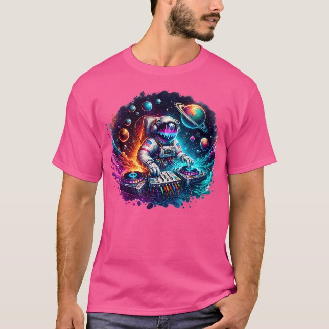Astronaut Psychedelic Music Dj Psytrance Techno Ed T Shirt (Framsida)
