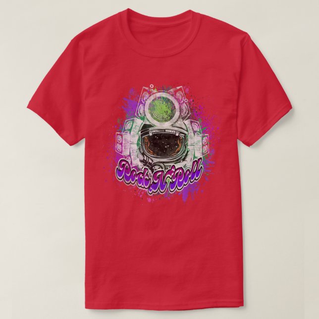 Astronaut Punks Dead Gothic Tattoo Nature Sten T Shirt (Design framsida)