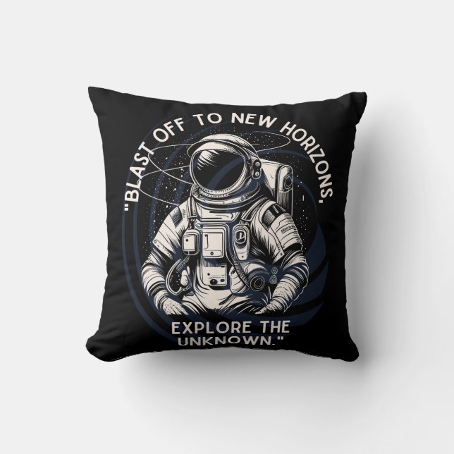 ASTRONAUT QUOTE, BLAST AV TILL NEW HORIZON KUDDE (Framsida)