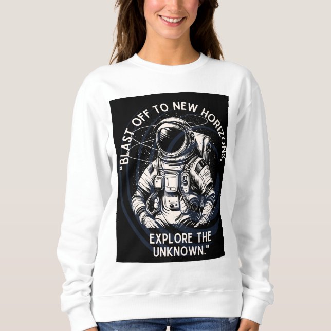 ASTRONAUT QUOTE, BLAST AV TILL NEW HORIZON T SHIRT (Framsida)