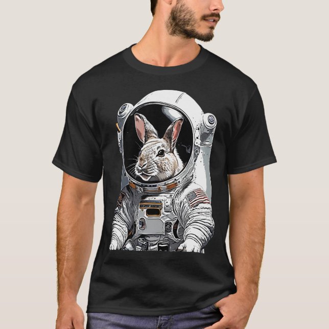 Astronaut Rabbit T Shirt (Framsida)