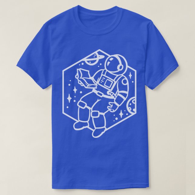 Astronaut Reading T Shirt (Design framsida)