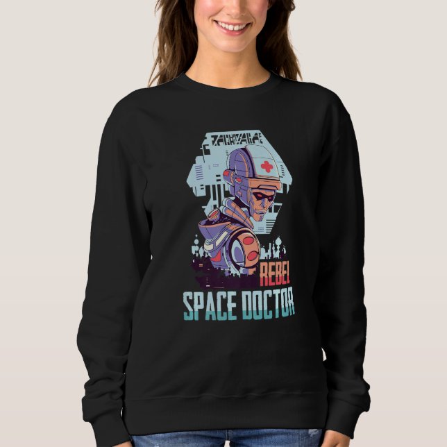 Astronaut Rebel Space Doktor Futuristiska Robot A T Shirt (Framsida)