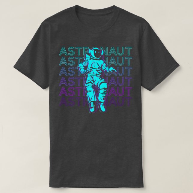 Astronaut Retro Astronaut T Shirt (Design framsida)