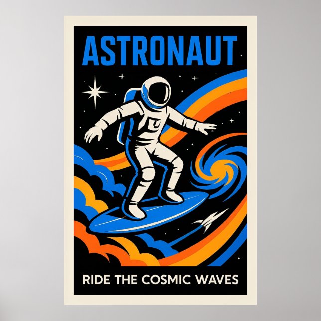 Astronaut: Ride the Cosmic Waves Poster (Framsidan)