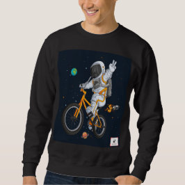 Astronaut rider en BMX-cykel Lång Ärmad Tröja