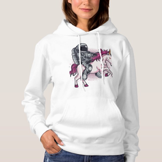 Astronaut rider på rosa Unicorn T-shirt Hat (Framsida)
