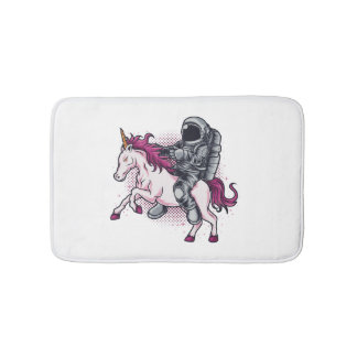 Astronaut rider på rosa Unicorn T-shirt Hat1 Badrumsmatta